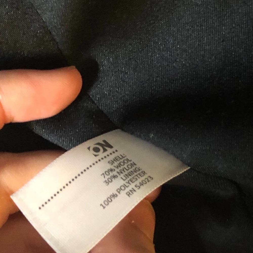 Old Navy Grey Black Plaid Peacoat Size S - Picture 9 of 11